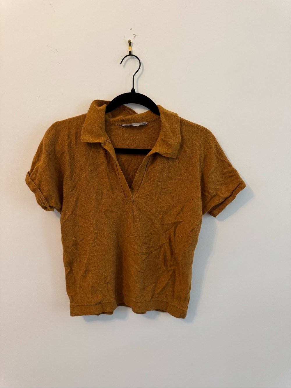 Size s Everlane Short-Sleeve Collared Mustard